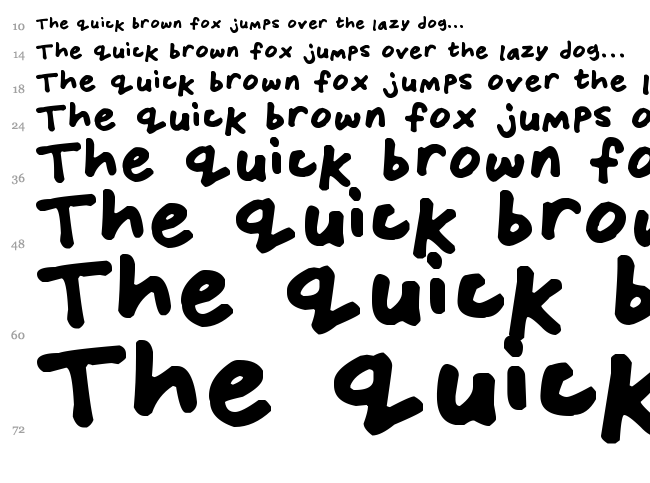 Friendly Felt Tips font waterfall